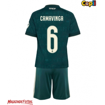Real Madrid Eduardo Camavinga #6 Echipament de Fotbal Replică 2026-27 Copii Deplasare (+ Șorturi)
